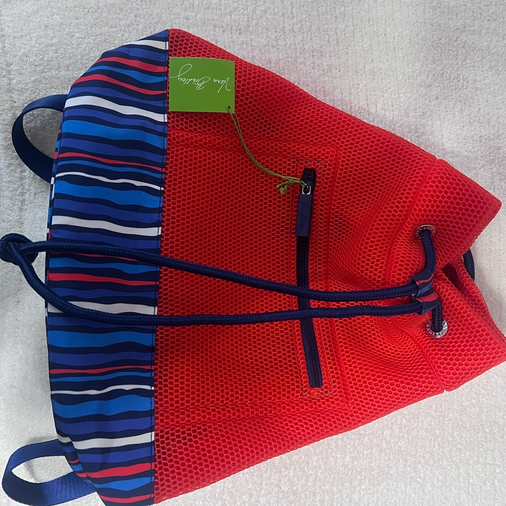Vera Bradley Red and Blue Backpack